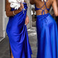 Royal Blue Bridesmaid Midi Dresses