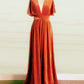 Winter Velvet Bridesmaid Dresses V Neck Cap Sleeves