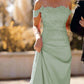 Mermaid Sage Green Prom Dresses Dress Lace Off Shoulder