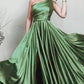 Sage Green Bridesmaid Dresses One Shoulder