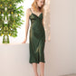 V Neck Slip Bridesmaid Dresses Spaghetti Straps