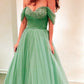 Beaded Sweetheart Corset Dresses Tulle Off The Shoulder