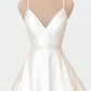 Satin A-line Wedding Dresses V Neck