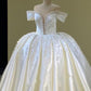 Off The Shoulder Satin Wedding Dresses