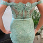 Boho Lace Bridesmaid Dresses Short Off Shoulder
