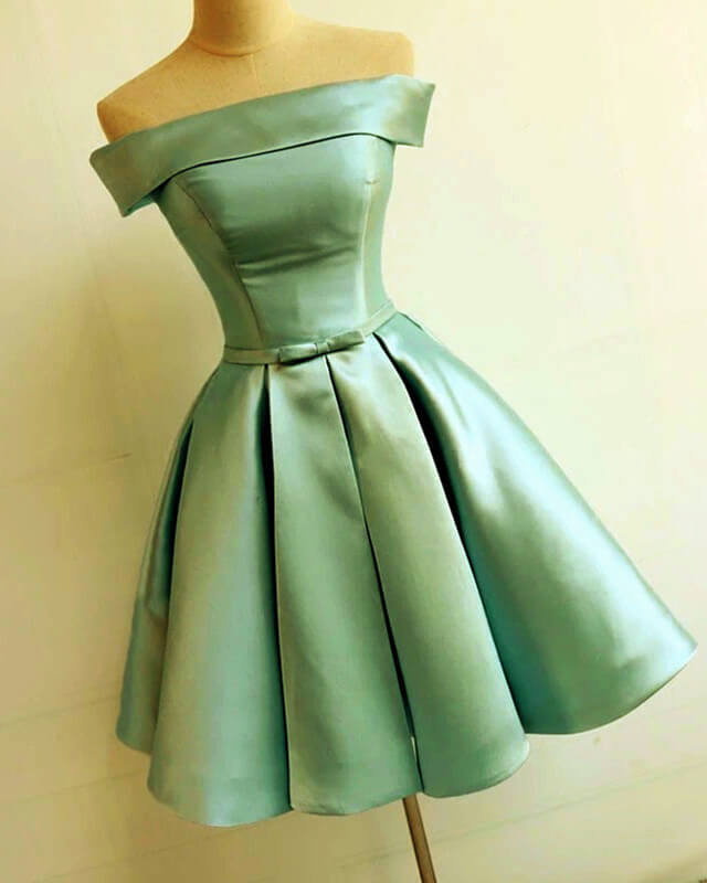 Short Sage Green Prom Dresses