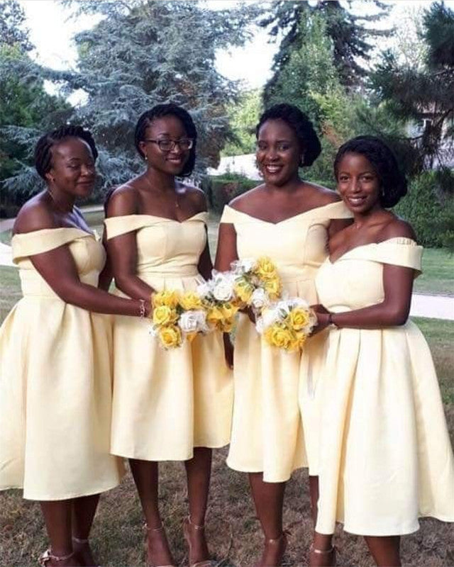 Vintage Yellow Bridesmaid Dresses
