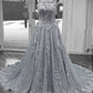 Silver Lace Prom Dresses
