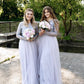 Silver Bridesmaid Dresses With Sleeves