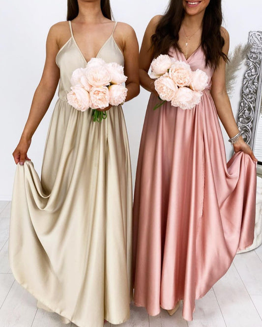 Simple Beach Bridesmaid Dresses