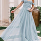 Slate Blue Bridesmaid Dresses Long