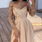 Champagne Bridesmaid Dresses With Sleeves