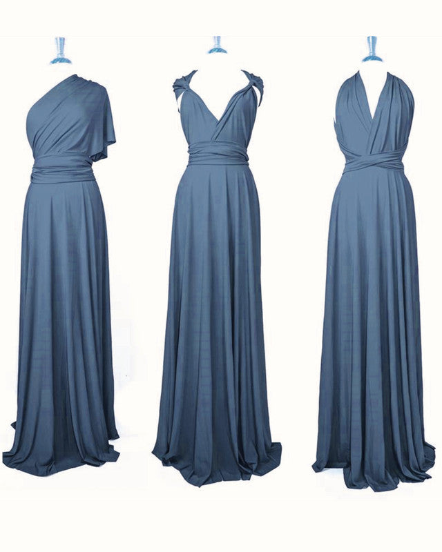 Smokey Blue Bridesmaid Dresses Infinity