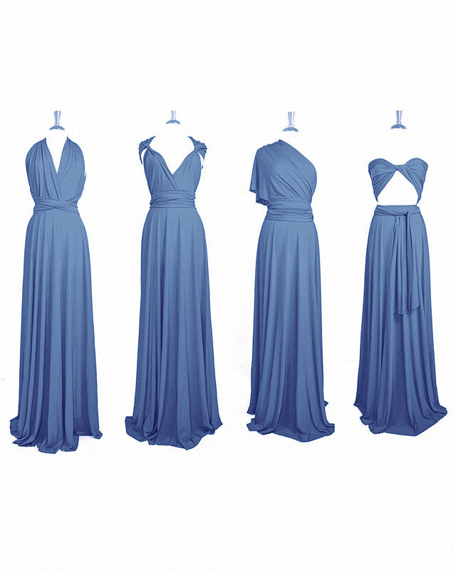 Smokey Blue Bridesmaid Dresses Infinity
