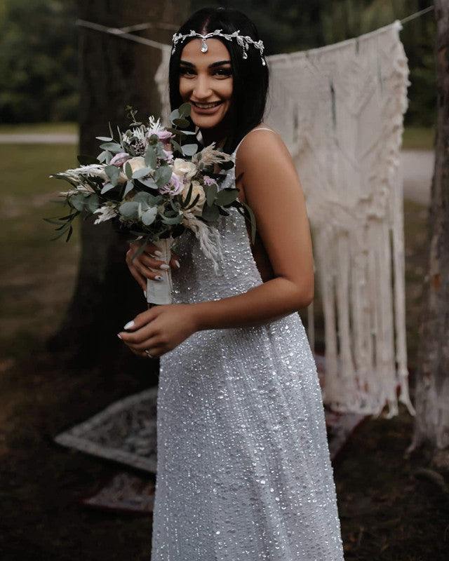 Sparkly Wedding Dress Bohemian