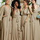 Taupe Bridesmaid Dresses Chiffon Mixed Style