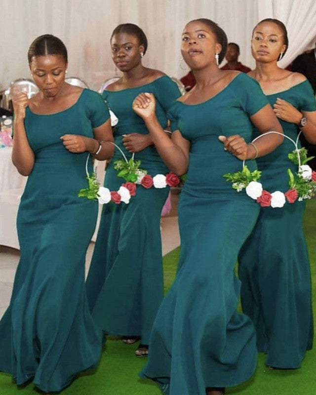 Teal Mermaid Bridesmaid Dresses