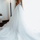 Backless Tulle Wedding Dress For Bride