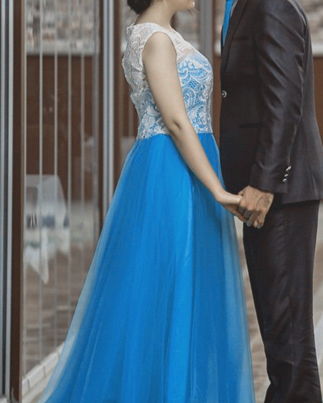 Ivory Lace Cap Sleeves Tulle Bridesmaid Dresses