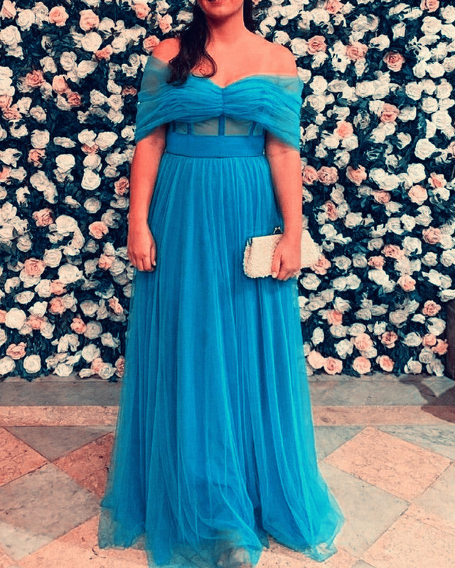 Turquiose Tulle Bridesmaid Dresses