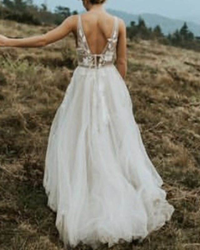 Backless Wedding Gown