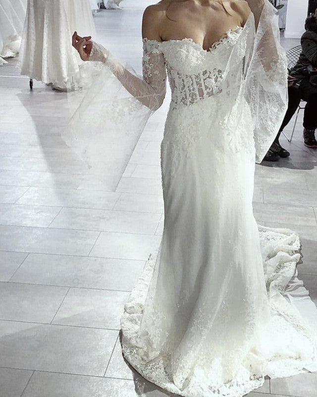 Sleeved Mermaid Wedding Dress