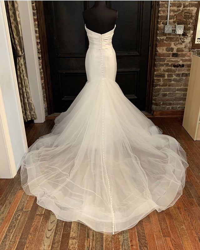 Court Train Wedding Dress Mermaid