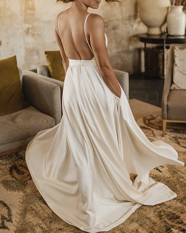 Backless Wedding Dress