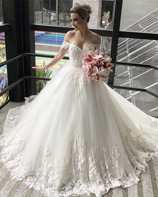 Off Shoulder Wedding Dress
