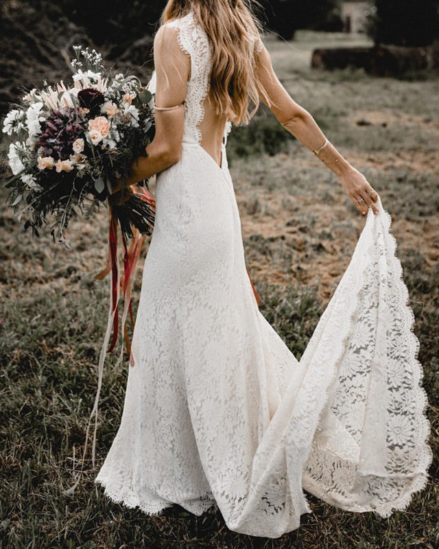 Open Back Wedding Dress
