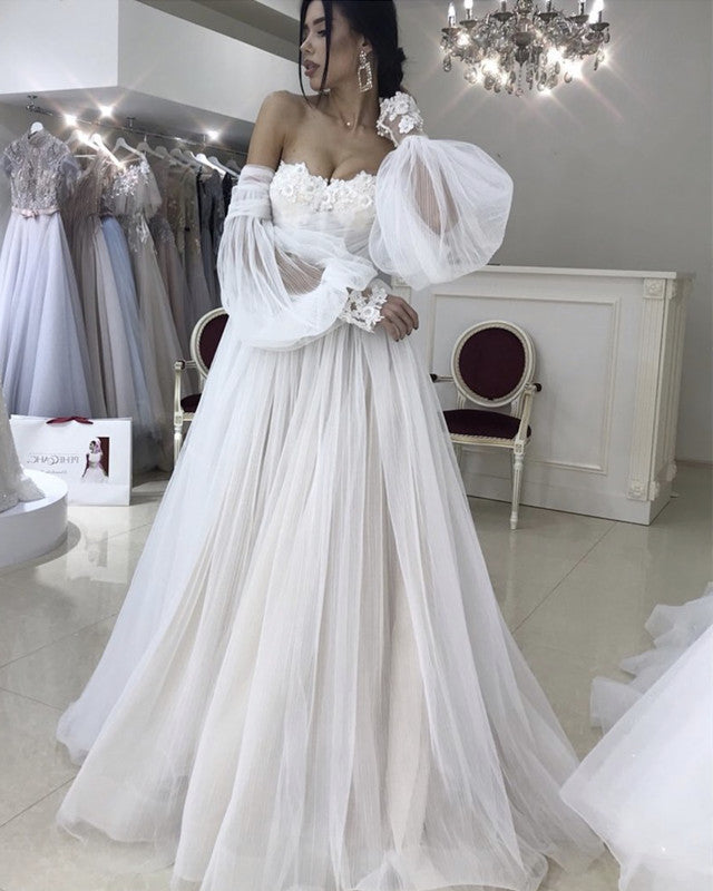 Cold Shoulder Wedding Dress