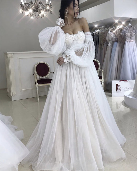 Cold Sleeves Wedding Dresses