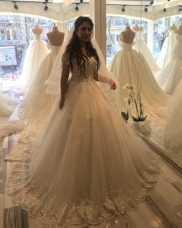 Off Shoulder Wedding Gowns
