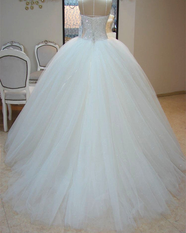Bling Sweetheart Wedding Dress Ball Gown – Lisposa