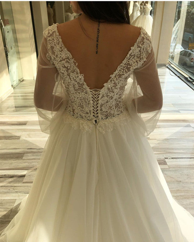 Low Back Wedding Dress