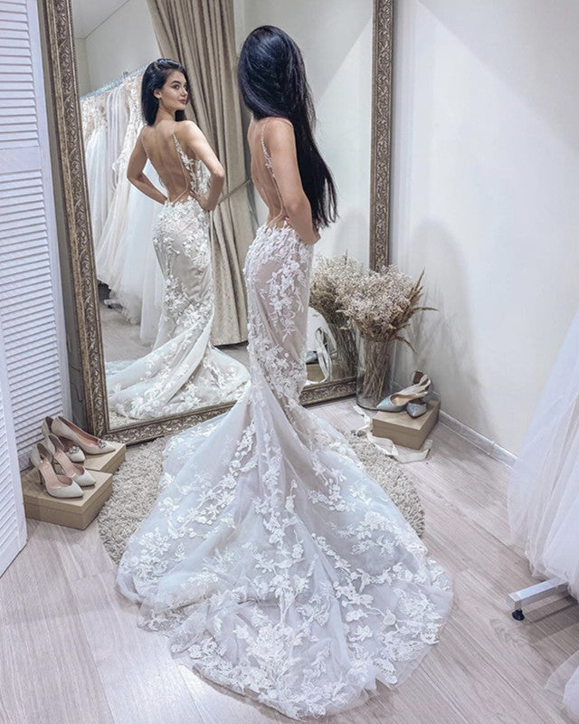 Trumpet Wedding Lace Dress