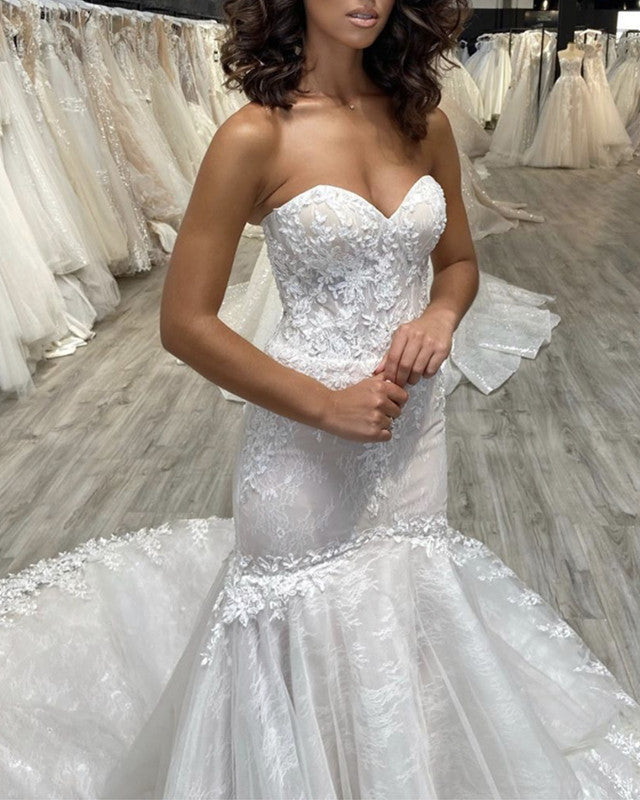 Lace Mermaid Wedding Gown