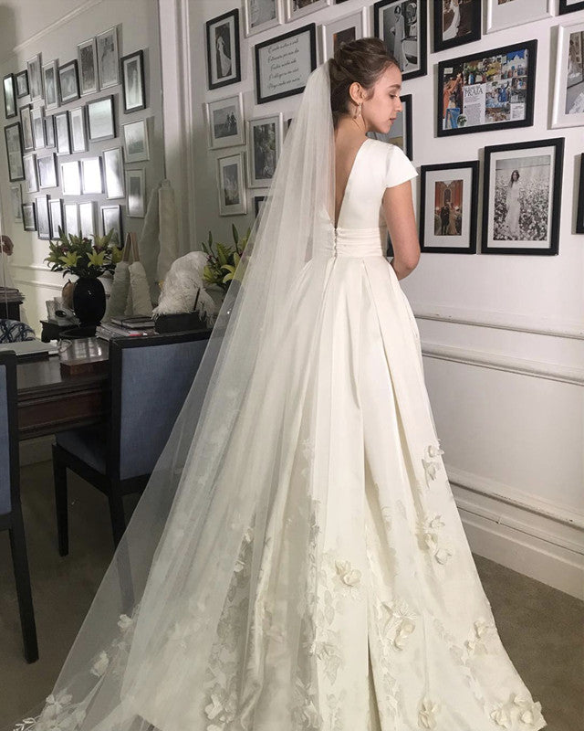 Cap Sleeves Wedding Dress