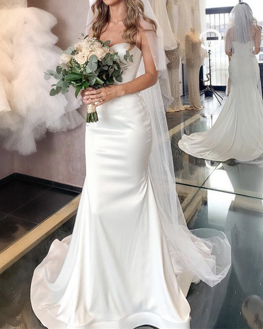 Satin Mermaid Wedding Dress