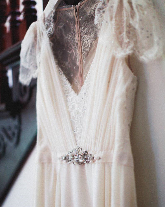 Cap Sleeves Wedding Dress