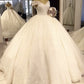 Ball Gown Off Shoulder Wedding Dress Lace Edge