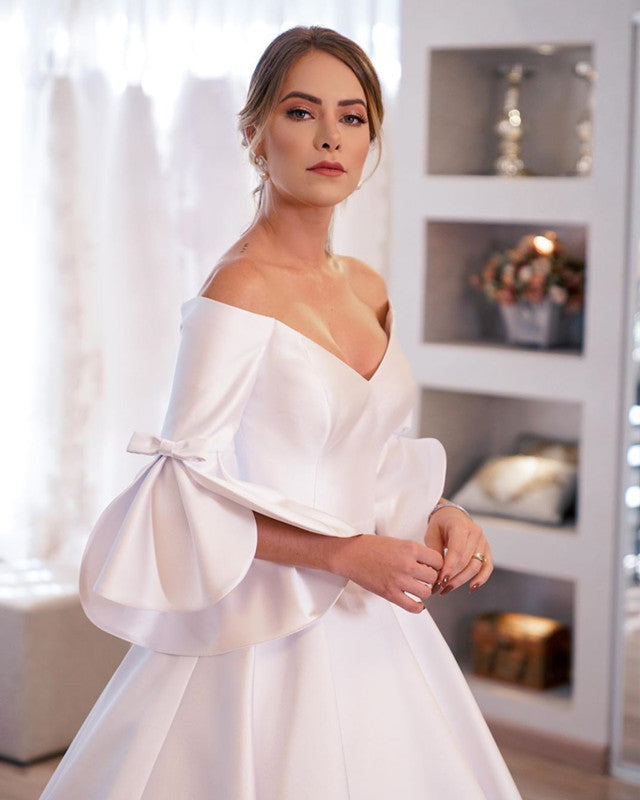 Satin Wedding Dress For Bride