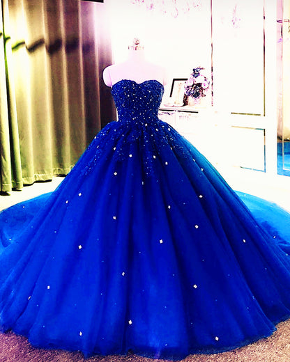 Royal Blue Wedding Dress For Bride