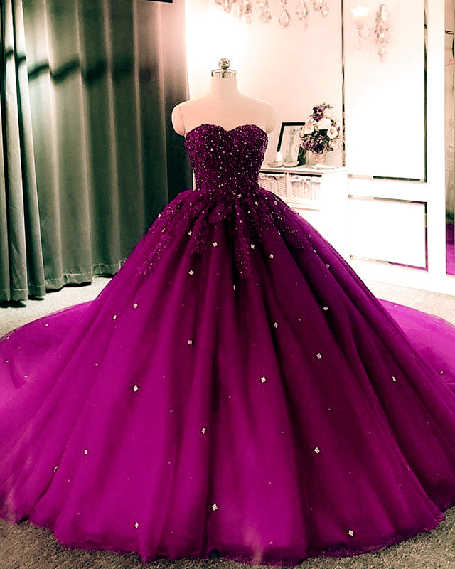 Purple Wedding Dress For Bride