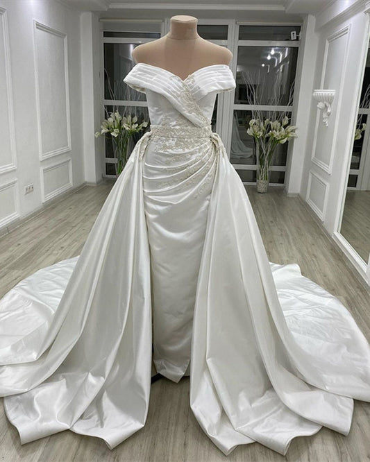 White Mermaid Wedding Dress