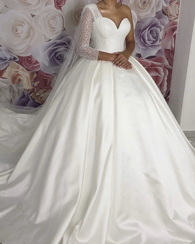 One Shoulder Wedding Dress 2021