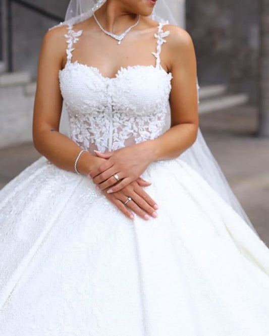 Elegant Princess Wedding Dress Sweetheart Corset