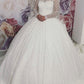 High Neck Lace Wedding Dress Long Sleeves