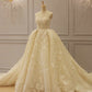Sweetheart Corset Wedding Dress 3D Lace Embroidery