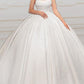 Strapless Corset Wedding Dress Satin Ball Gown Lace Embroidery